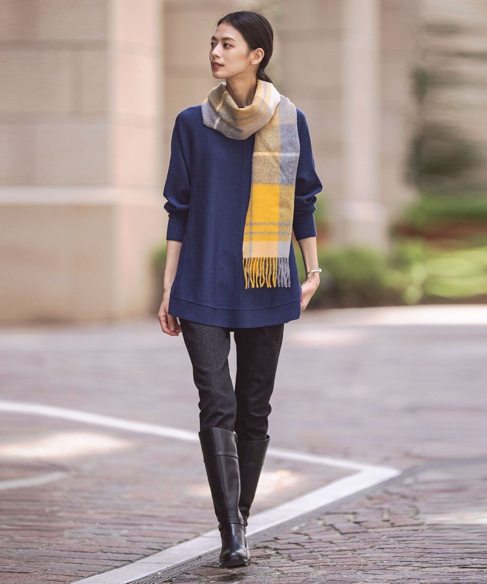 J.PRESS LADIES 【洗える】EASY WOOL チュニック ニット 