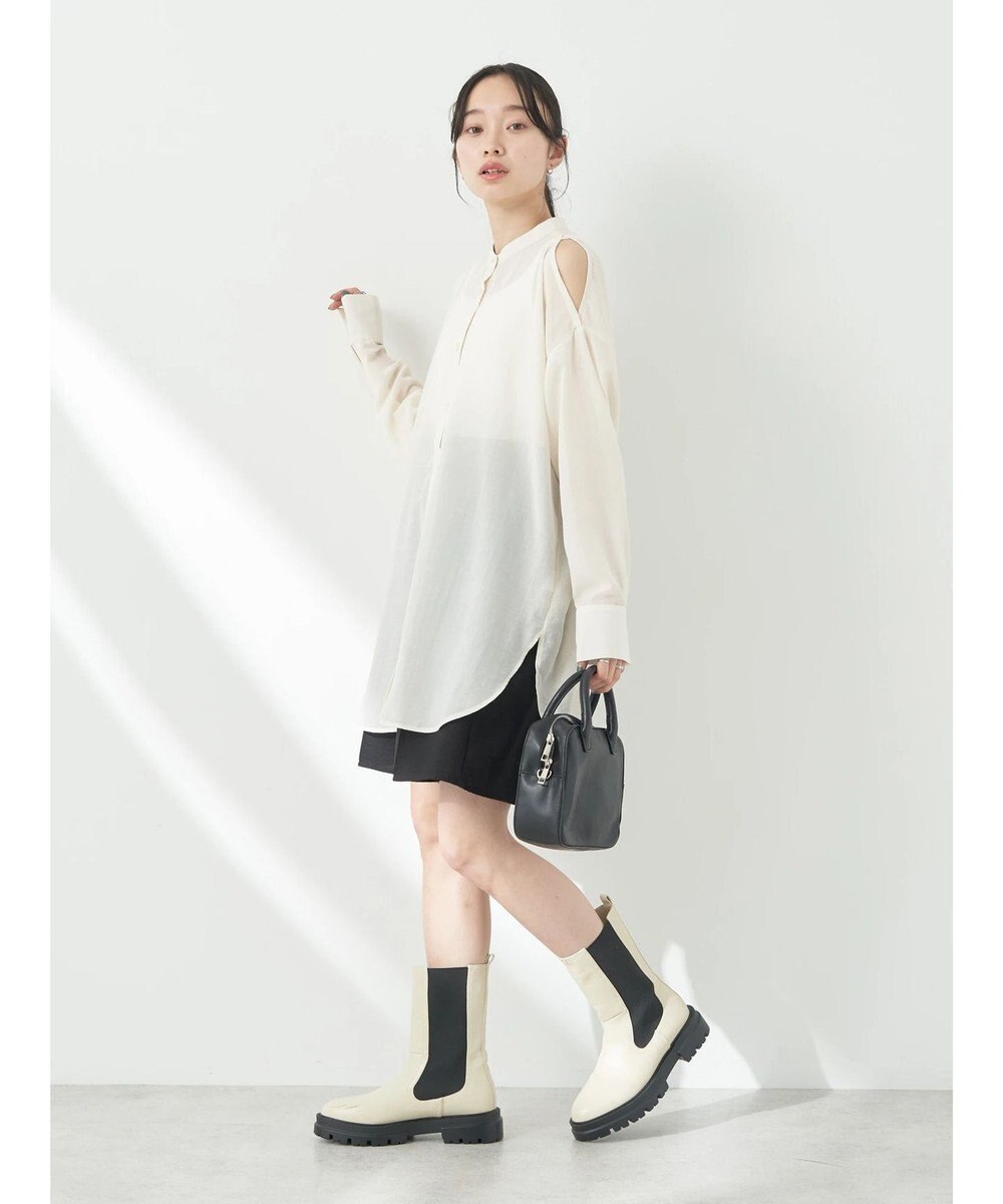 earth music&ecology ショルダースリットシャツ 