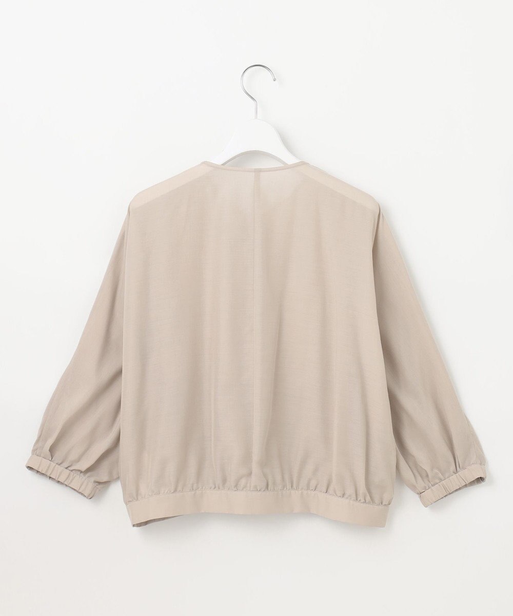 自由区 【カタログ掲載・接触冷感・洗える】ブライトシアーノーカラー ブルゾン 