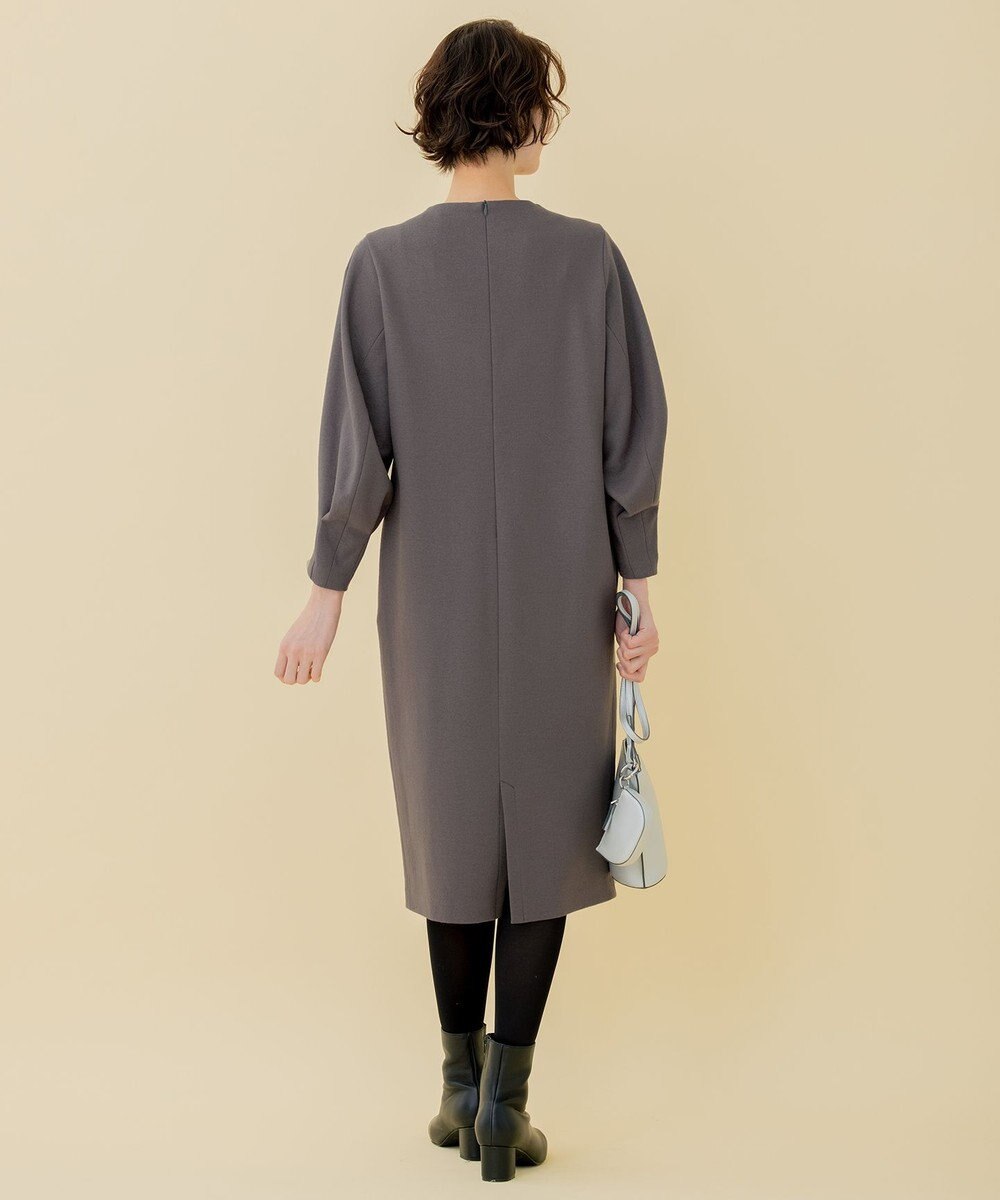 自由区 【WEB限定】ウールミルドジャージー スリーブコンシャスワンピース 