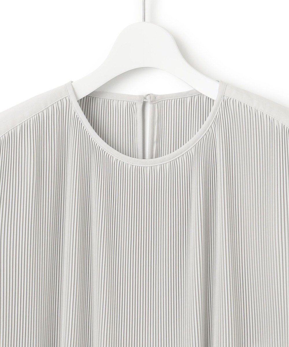 23区 L 【洗える】ライトバックサテンアムンゼン プリーツ ブラウス 