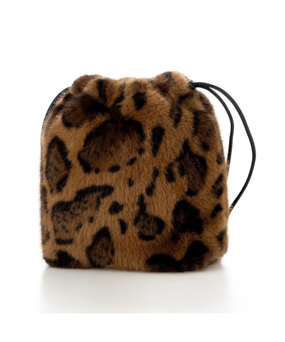 UNBILLION カシュカシュ cachecache / フリルショルダー付エコファー巾着バッグ 