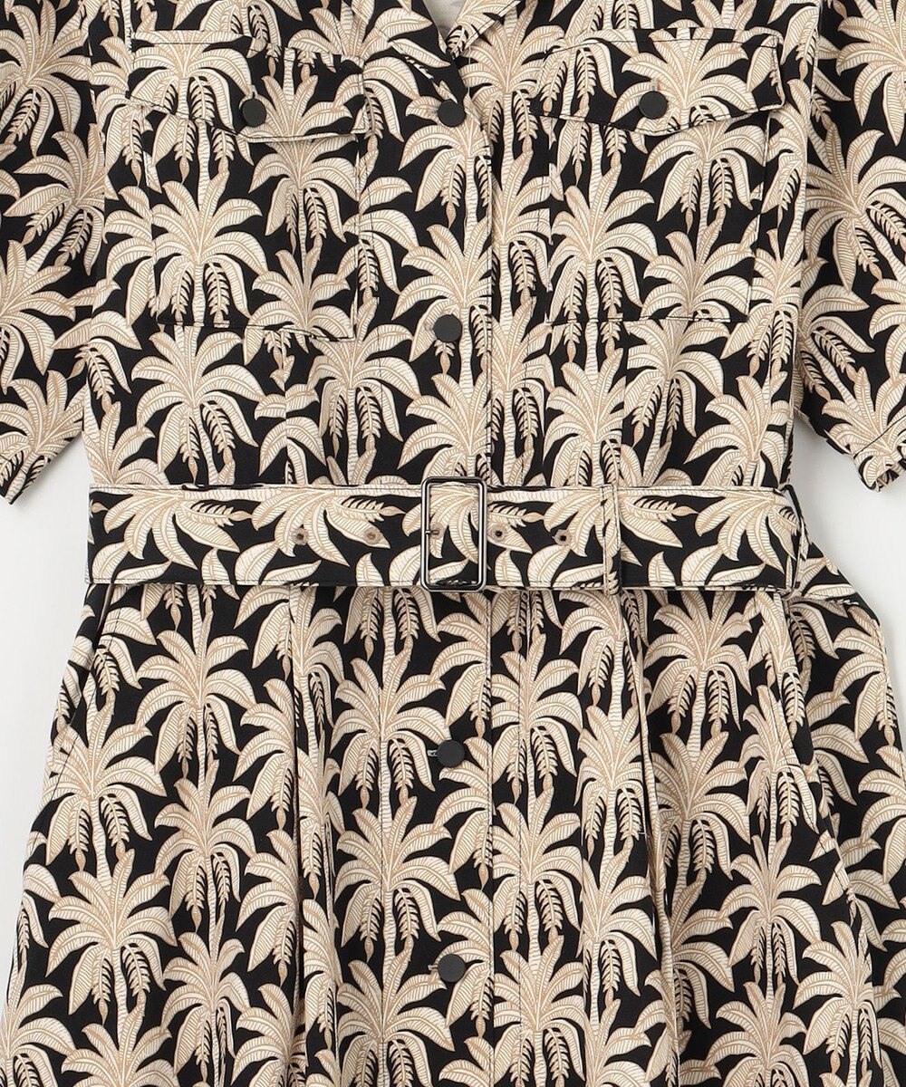 GRACE CONTINENTAL パームモチーフシャツワンピース 