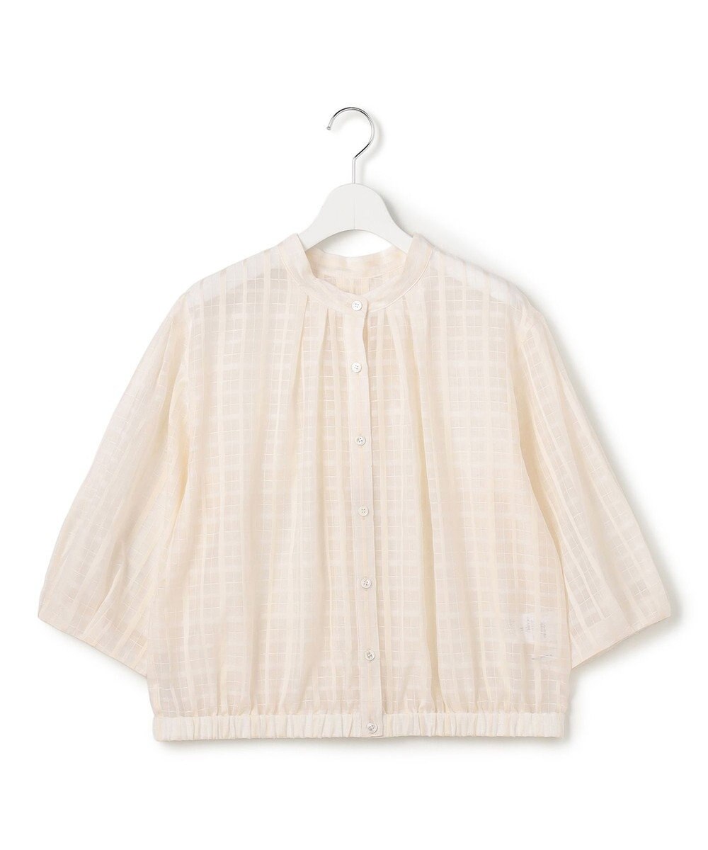 23区 【先行予約】シャドーシアーチェック 2WAY ブラウス 