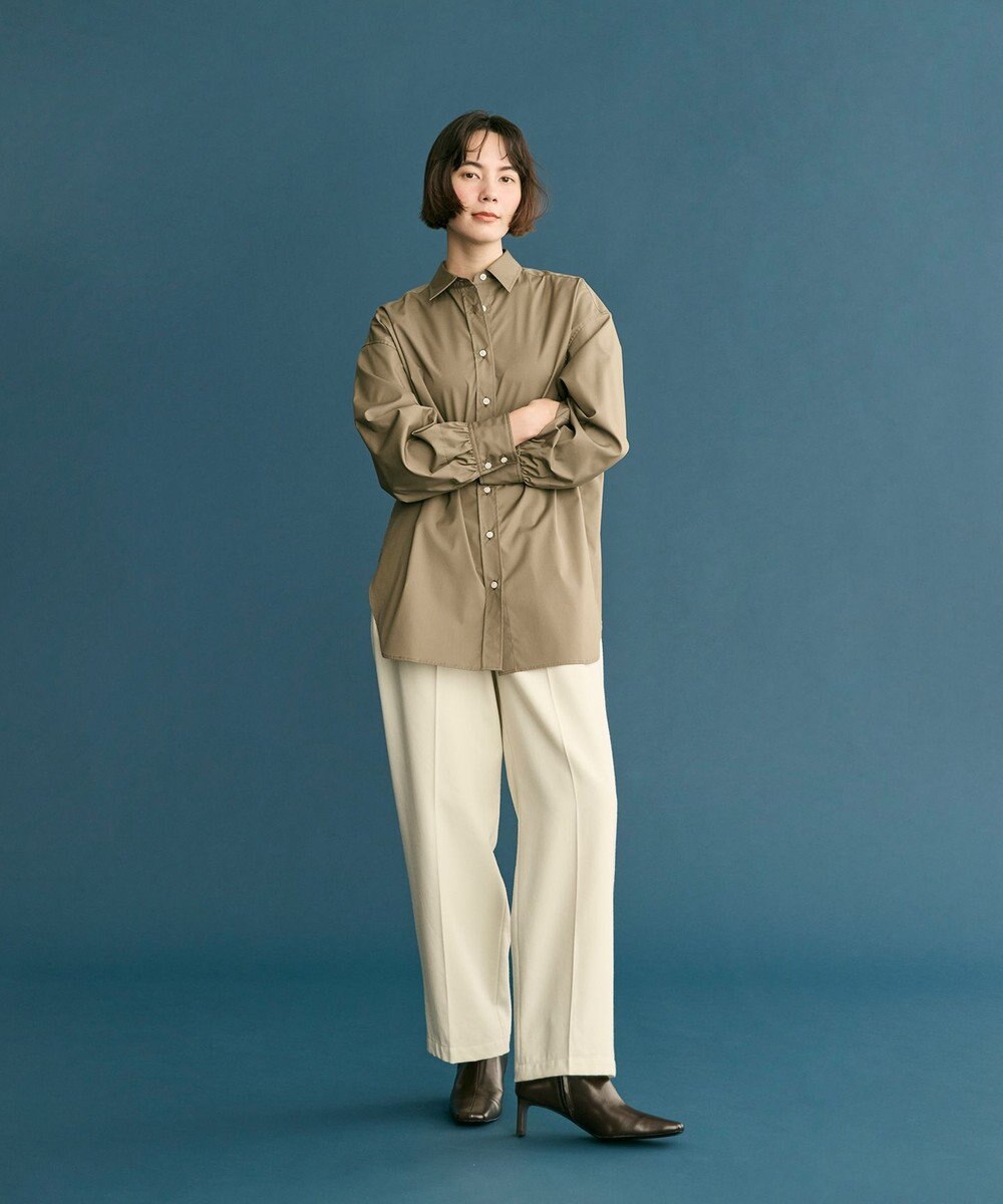 #Newans 【洗濯機可】ロールアップカフスシャツ 