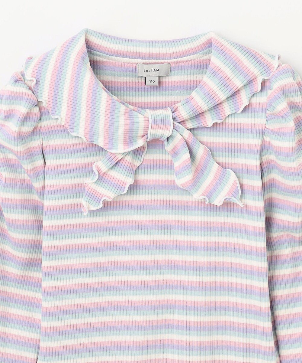 ANY KIDS リボン テレコボーダー Ｔシャツ 