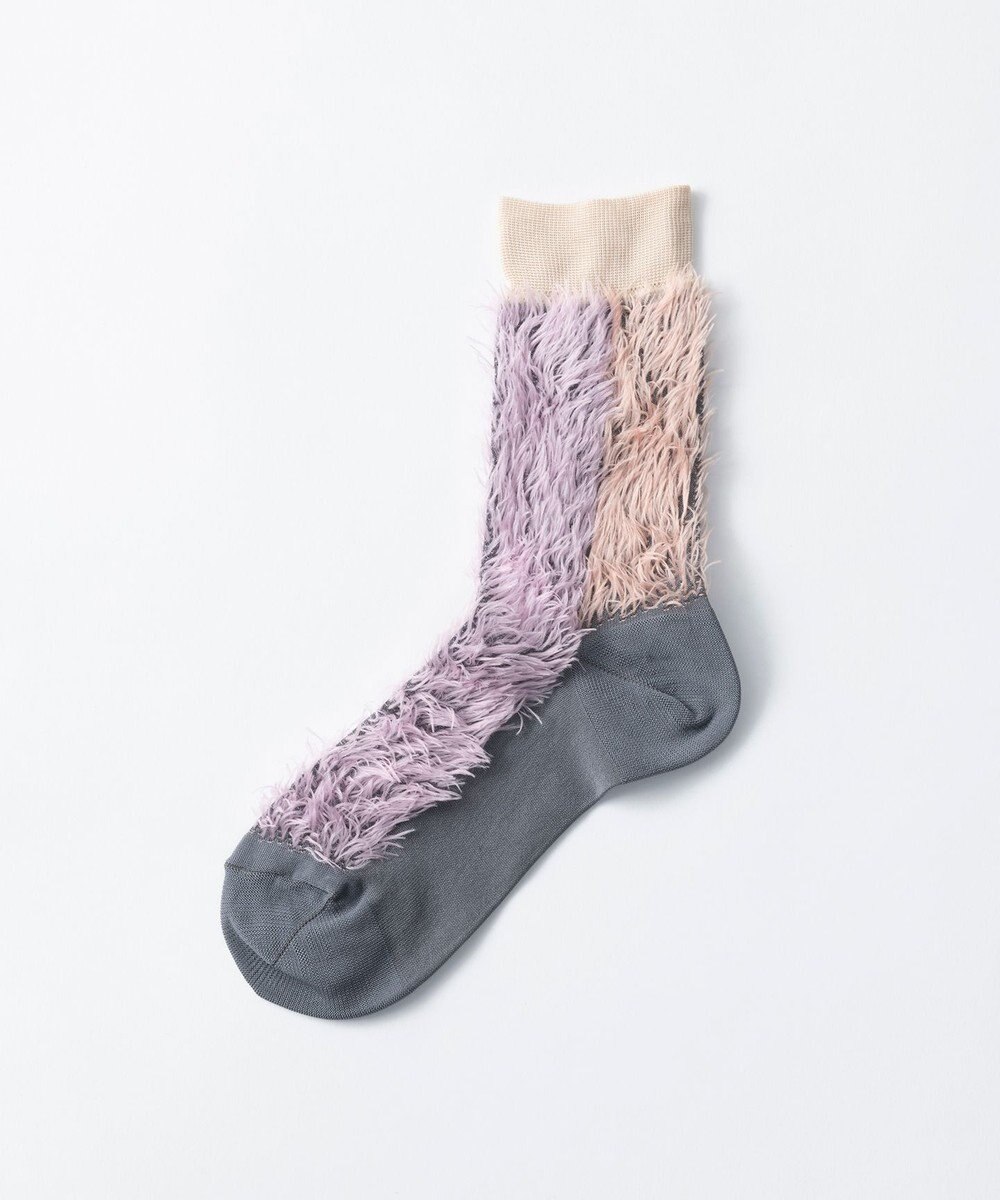 TRICOTE バイカラーファーソックス 