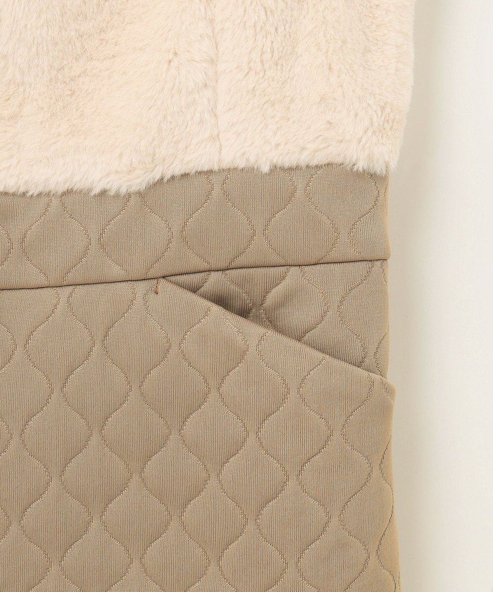 23区GOLF 【WOMEN】フェイクファー×キルト ワンピース 1枚で暖かい寒い日の防寒アイテムに◎ 