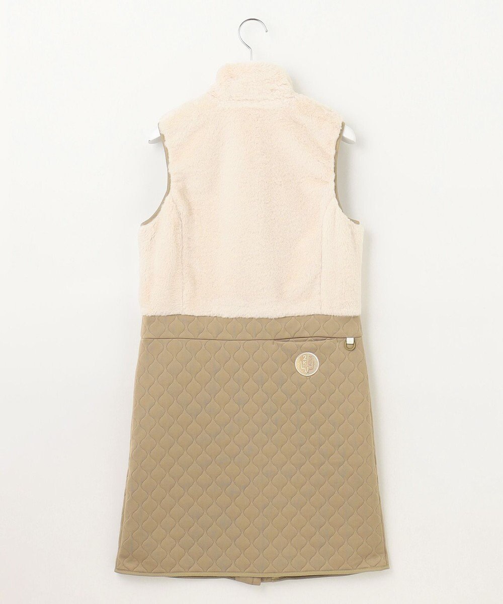 23区GOLF 【WOMEN】フェイクファー×キルト ワンピース 1枚で暖かい寒い日の防寒アイテムに◎ 