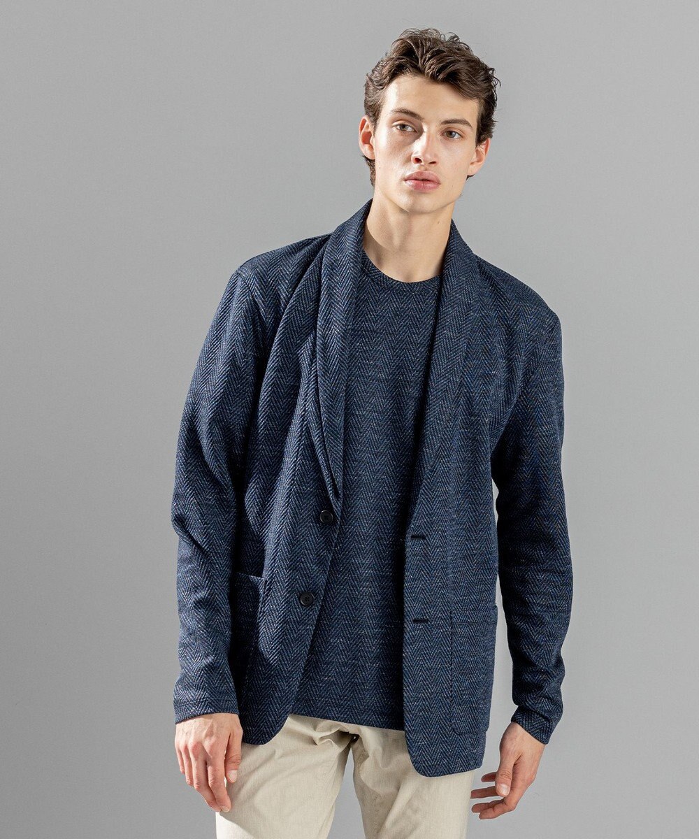 JOSEPH HOMME トップヘリンボンジャージー　カットソージャケット 