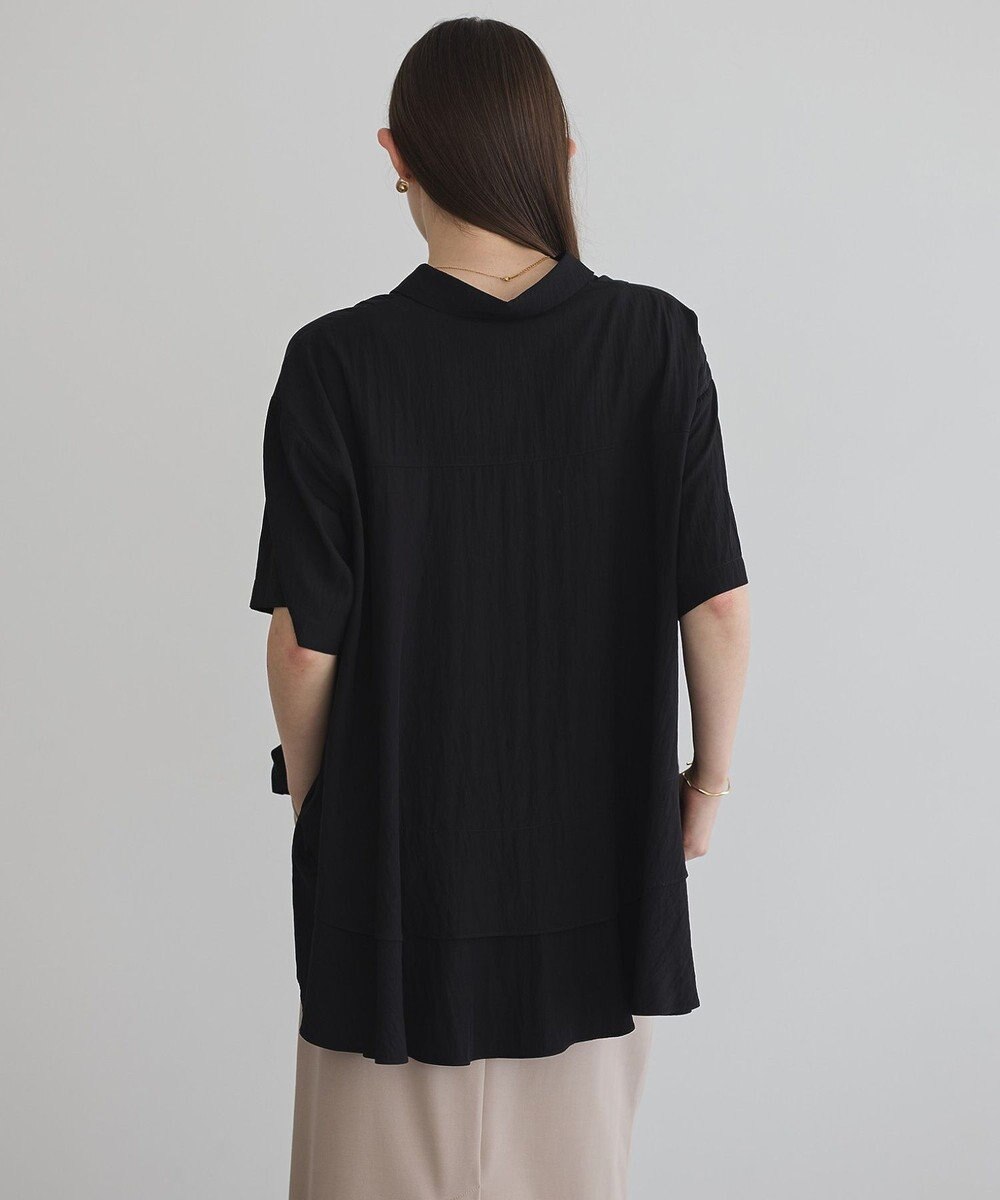 YECCA VECCA 【接触冷感】裾バルーン切替デザインヘムシャツ 