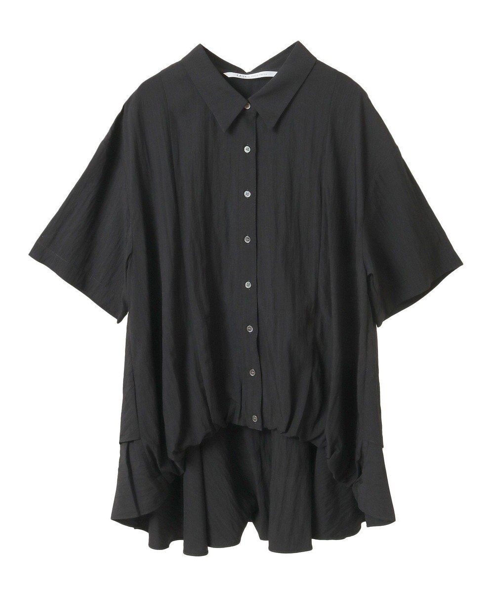 YECCA VECCA 【接触冷感】裾バルーン切替デザインヘムシャツ 