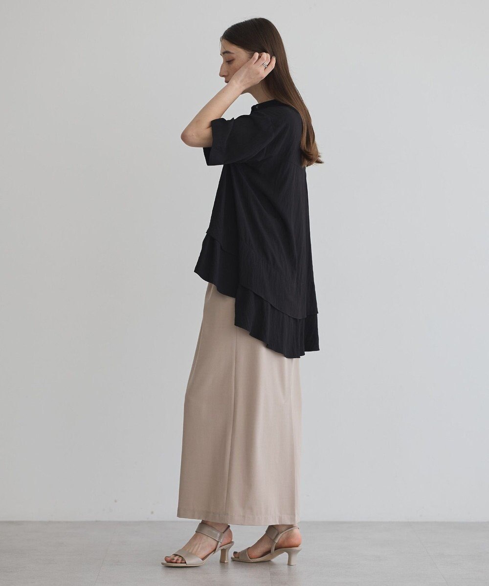 YECCA VECCA 【接触冷感】裾バルーン切替デザインヘムシャツ 