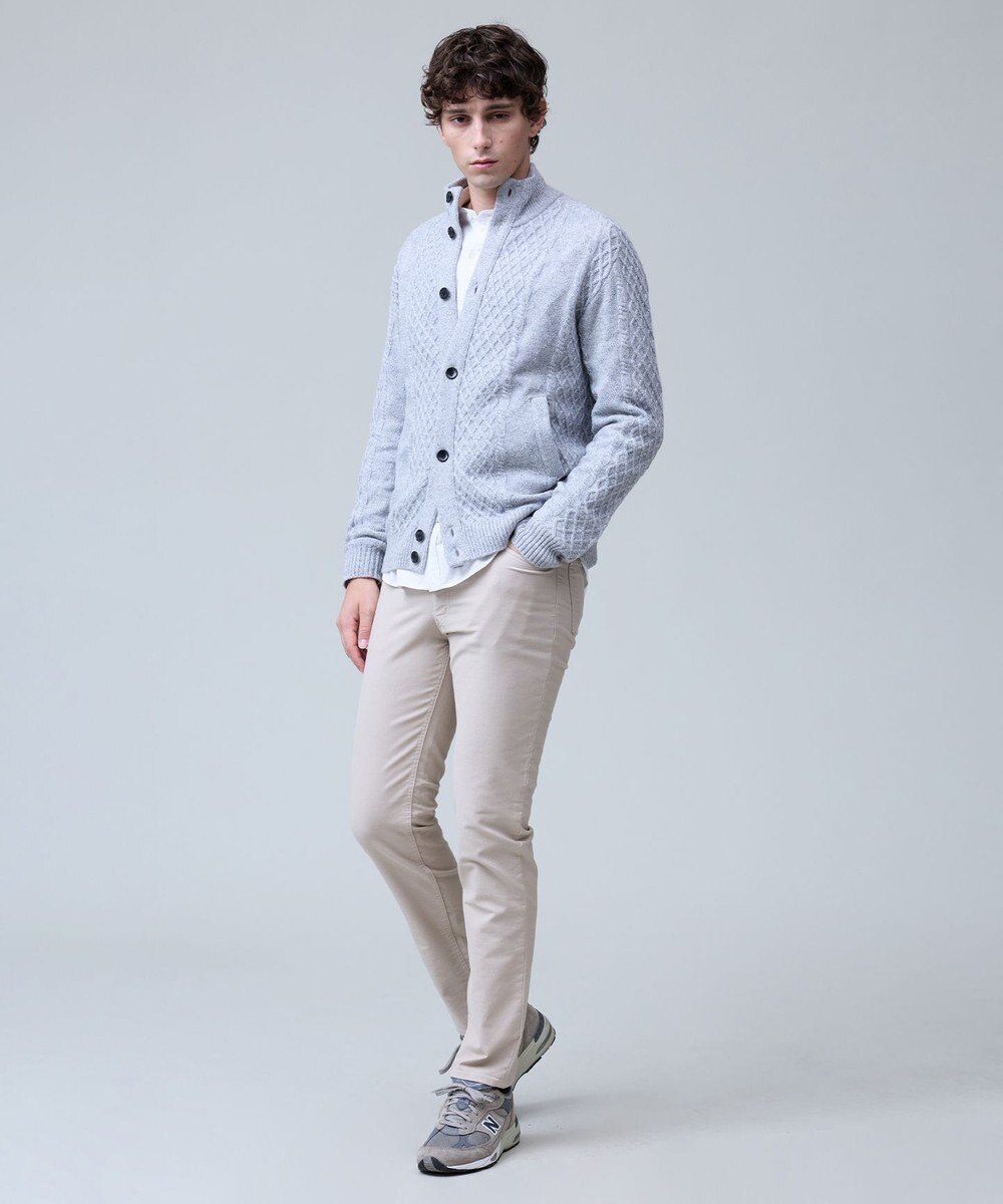 J.PRESS MEN ウール×カシミヤの上質素材【Cash Lamb's Wool】ハイネックケーブル カーディガン_25年モデル 