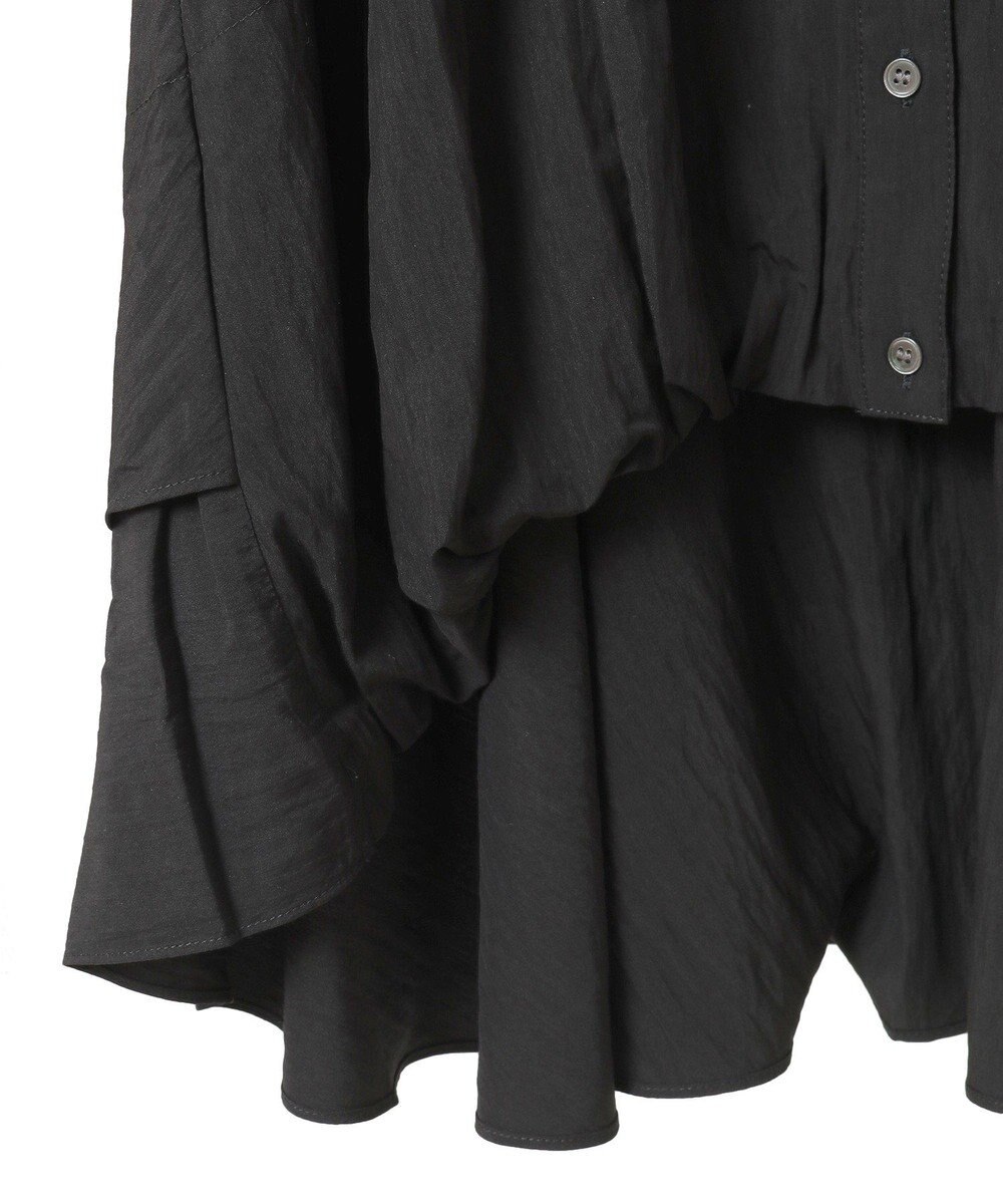 YECCA VECCA 【接触冷感】裾バルーン切替デザインヘムシャツ 