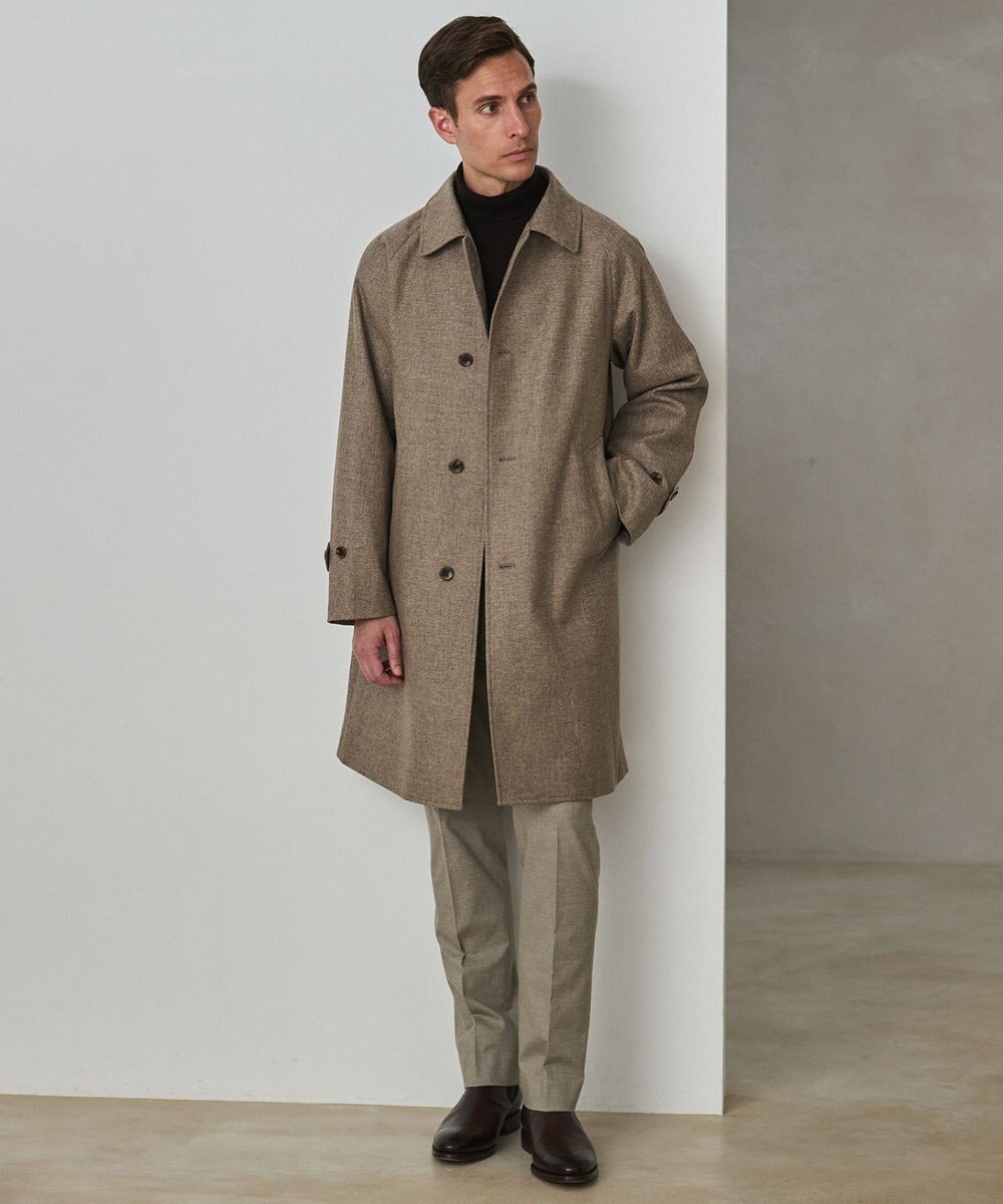 GOTAIRIKU 【薄中綿仕様】スーパーライトウエイトカシミヤブレンド ステンカラーコート 
