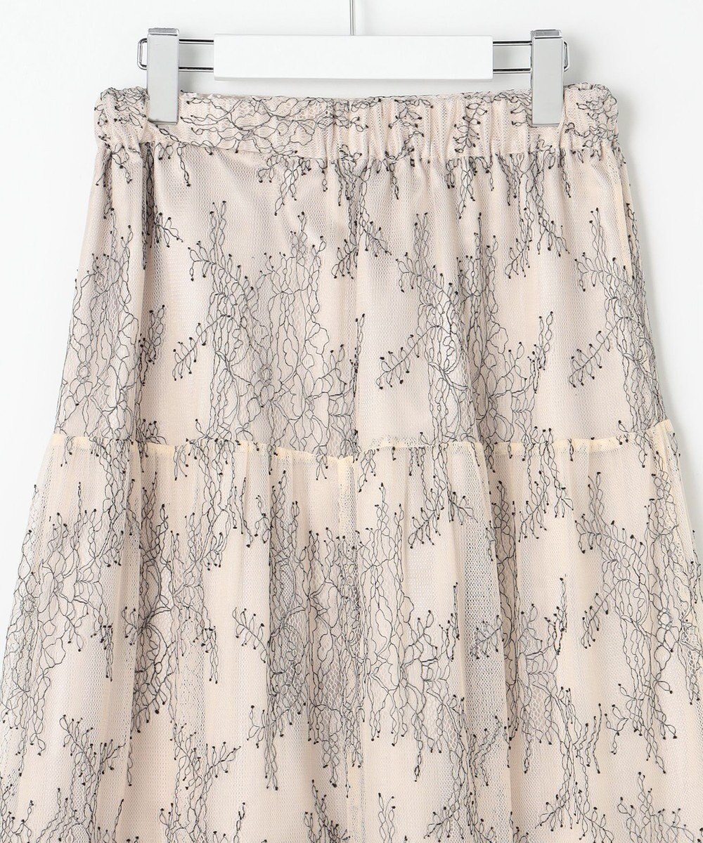 Feroux ニット×ティアードレース スカート 