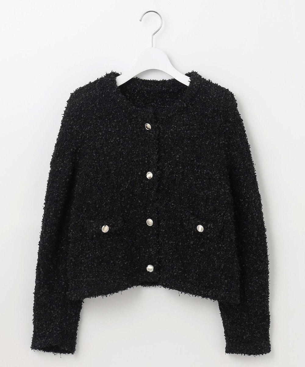 Feroux 【洗える】ミックスヤーンニット ジャケット 