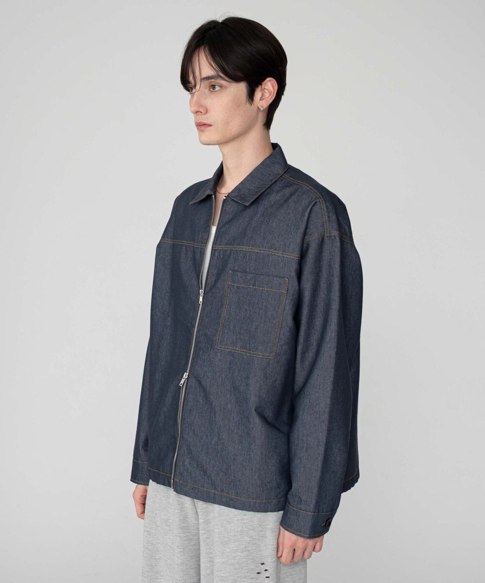 WEGO 【ユニセックス着用ITEM/MLサイズ展開】カラーステッチシャツジャケット 