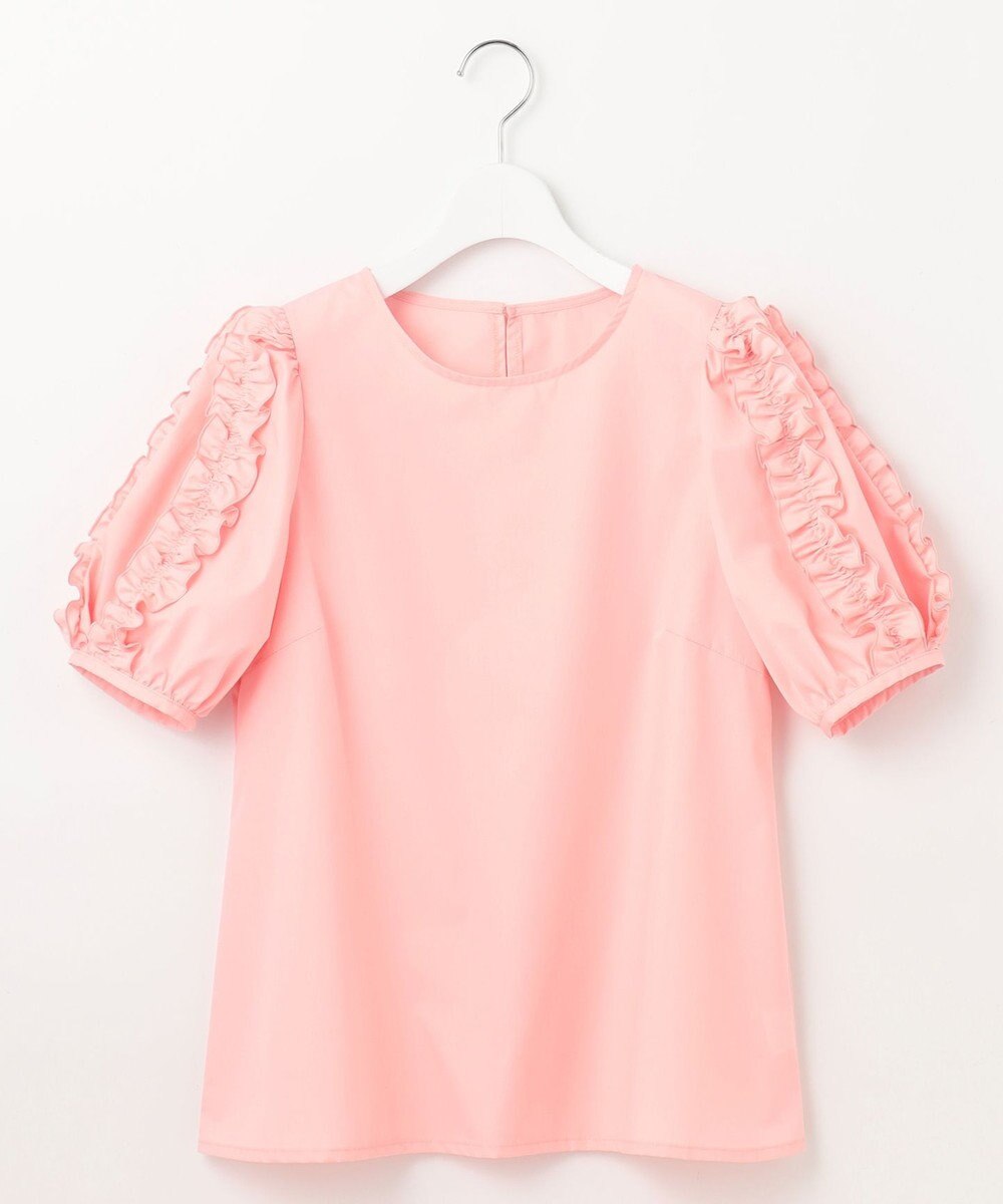 Feroux 【洗える】袖フリルチュニック ブラウス 