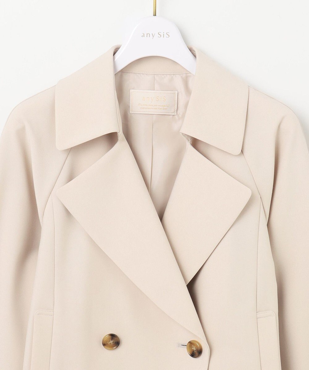 ANY SIS S 【低身長企画】ショートトレンチ コート 
