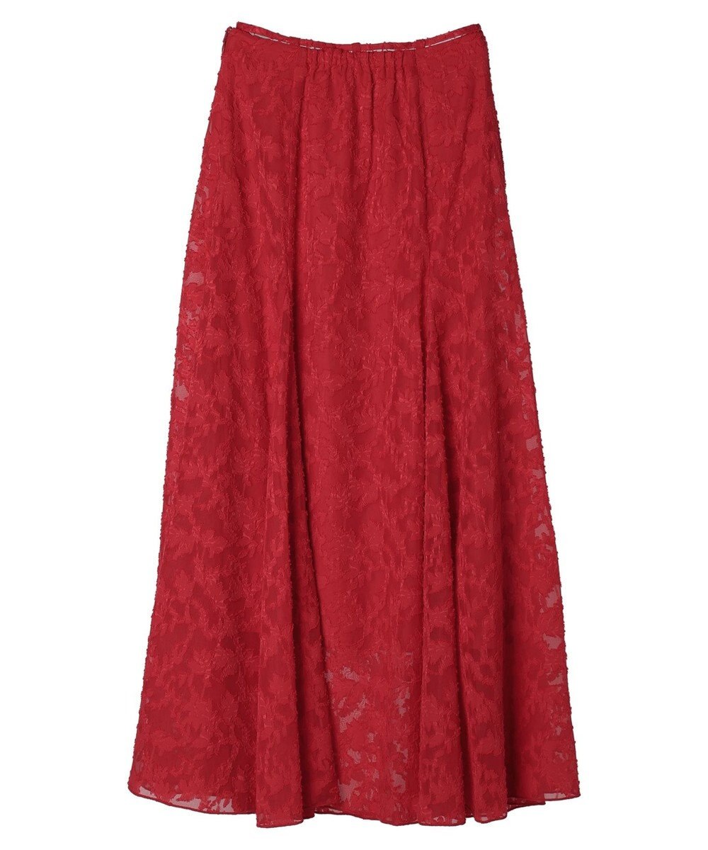 Green Parks シアージャガード花柄ボリュームスカート 