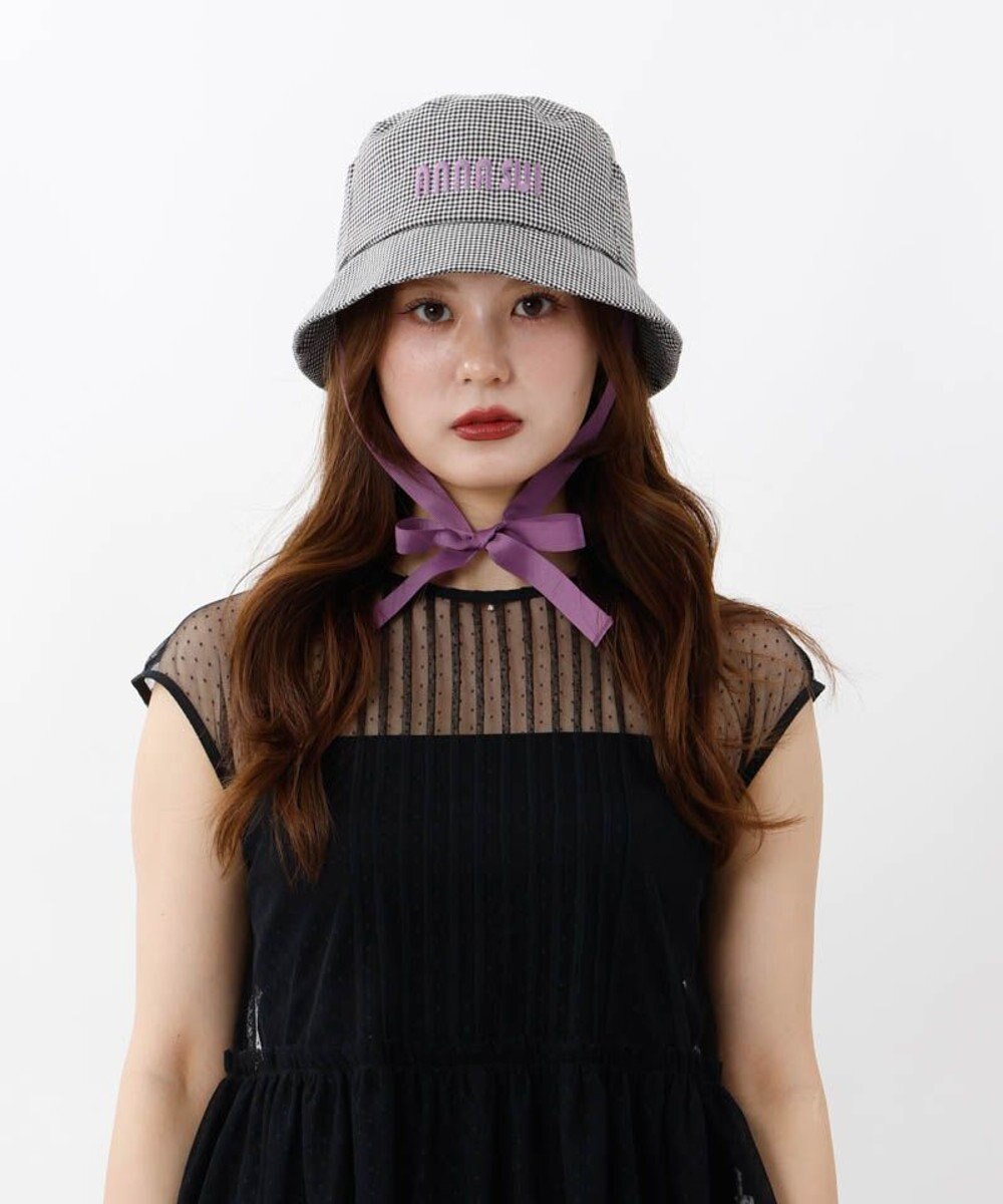 AURORA 【 ANNA SUI（アナ スイ）】ネコ耳ロゴ刺しゅうクロッシェハット 
