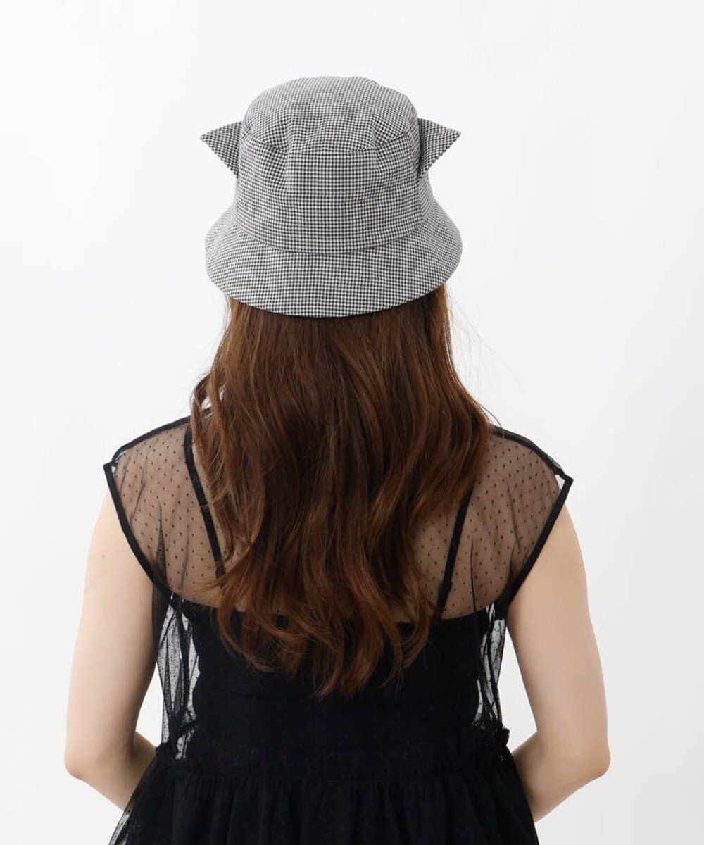 AURORA 【 ANNA SUI（アナ スイ）】ネコ耳ロゴ刺しゅうクロッシェハット 