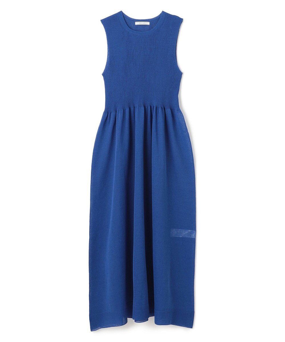 BEIGE， 【洗える】MILANO / リネン混シアーニットAラインワンピース 