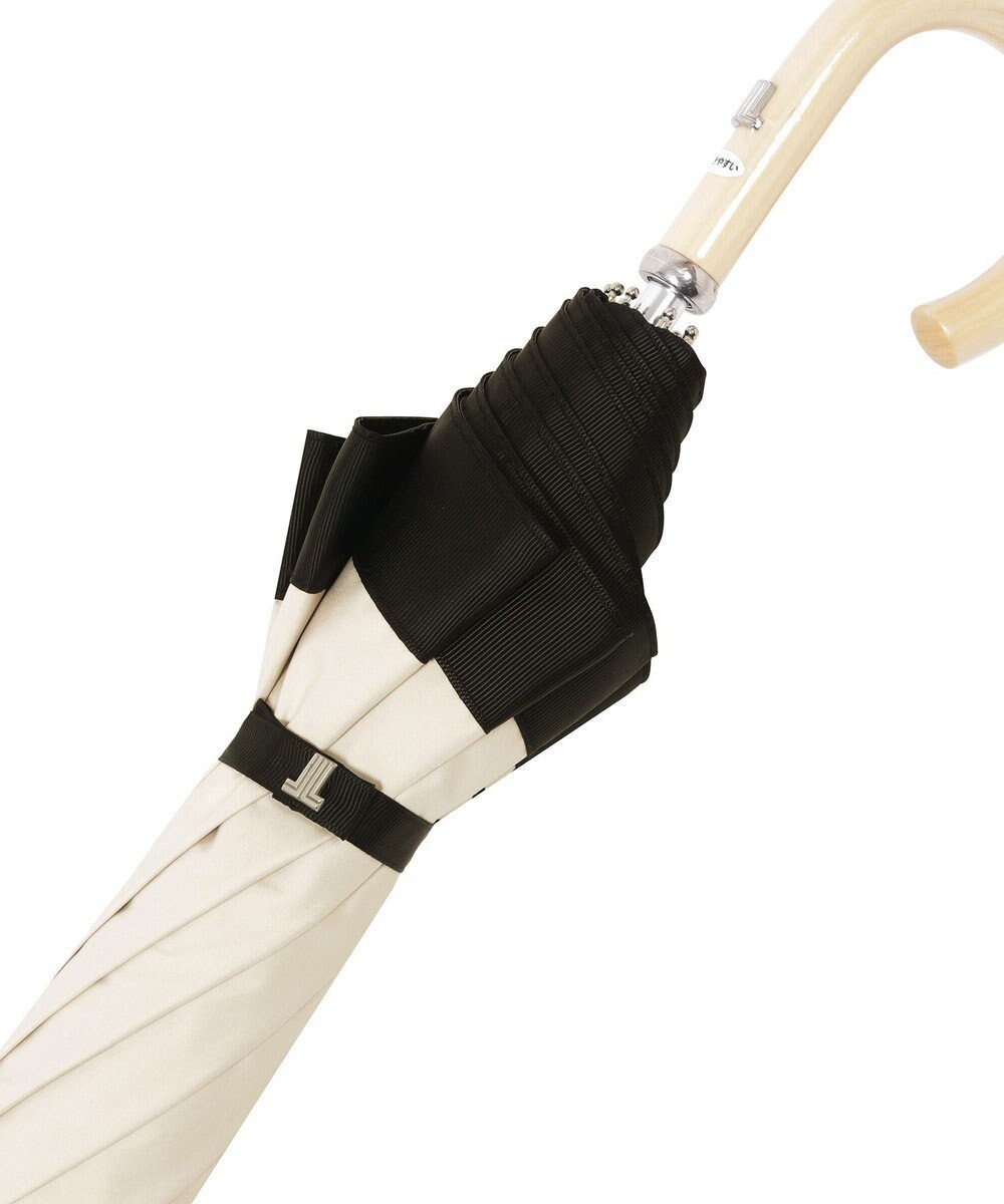 MOONBAT 【晴雨兼用日傘】ランバン コレクション（LANVIN COLLECTION）折りたたみ日傘 グログランリボン 