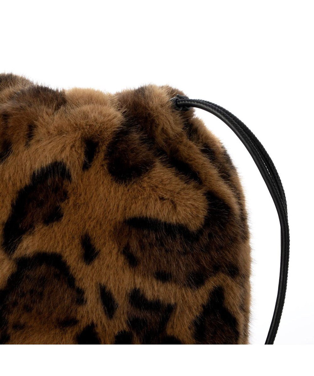 UNBILLION カシュカシュ cachecache / フリルショルダー付エコファー巾着バッグ 