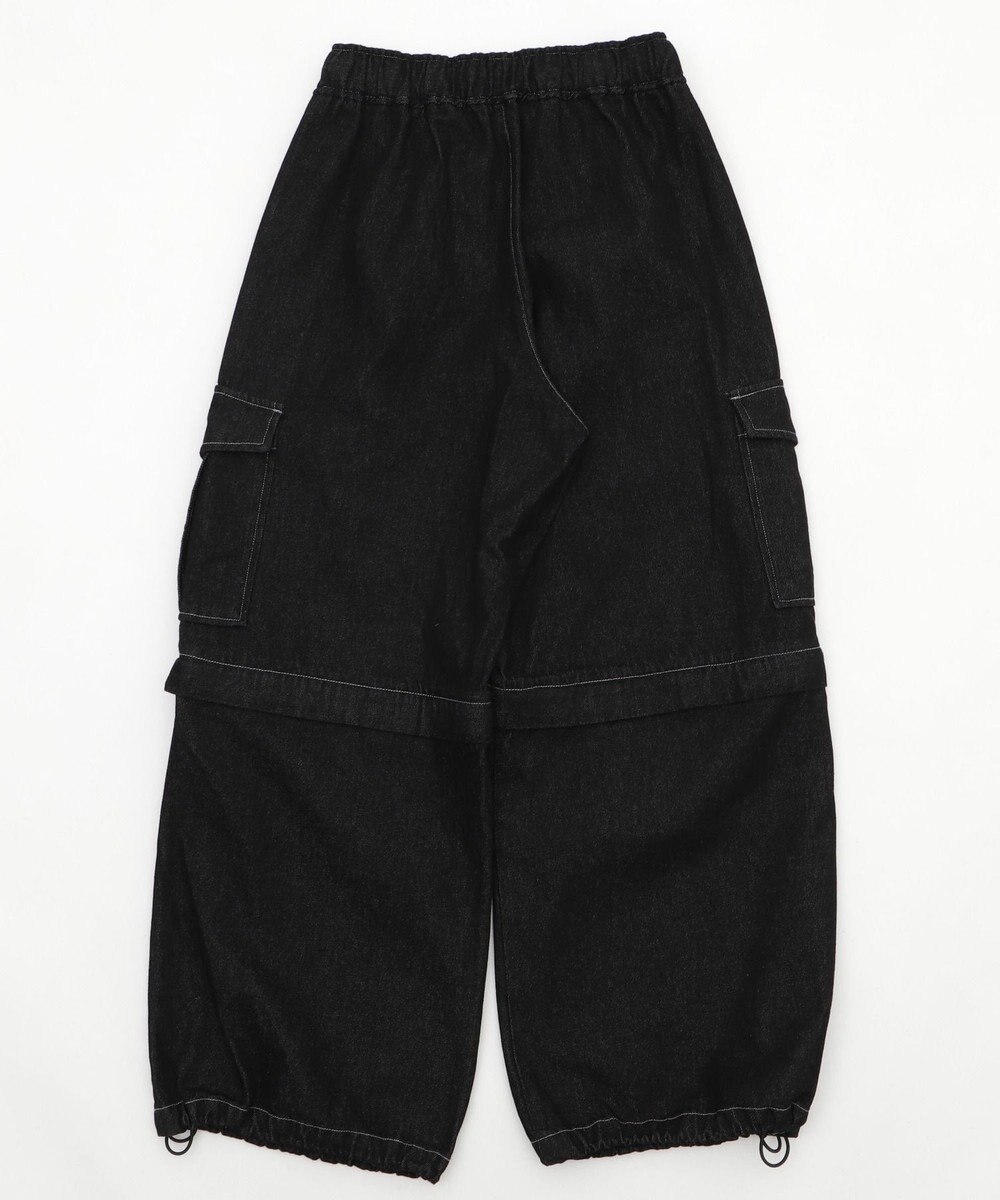 WEGO 【ウエストゴム/2WAY】2WAYデニムカーゴパンツ 