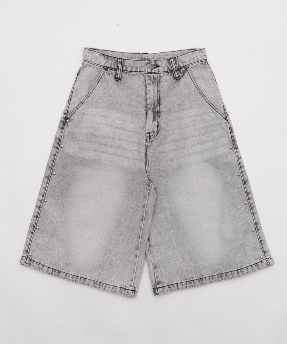 WEGO ロゴスタッズハーフパンツ 