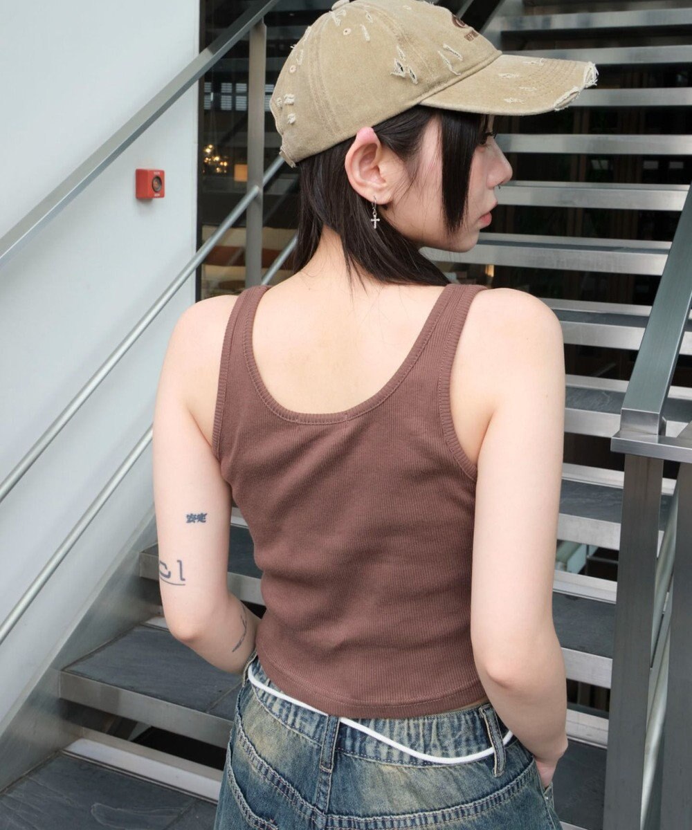 WEGO スタッズグラフィックタンク 