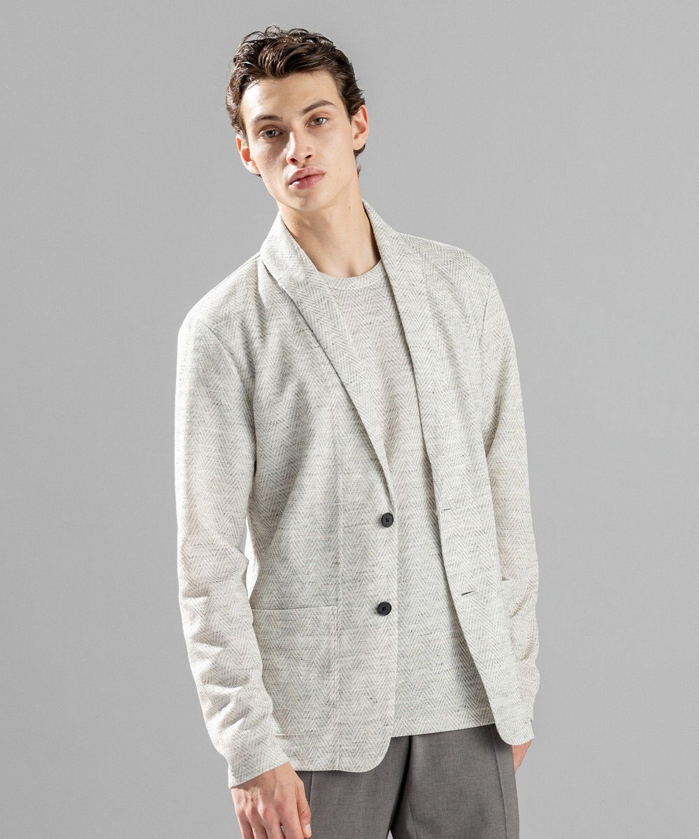 JOSEPH HOMME トップヘリンボンジャージー　カットソージャケット 