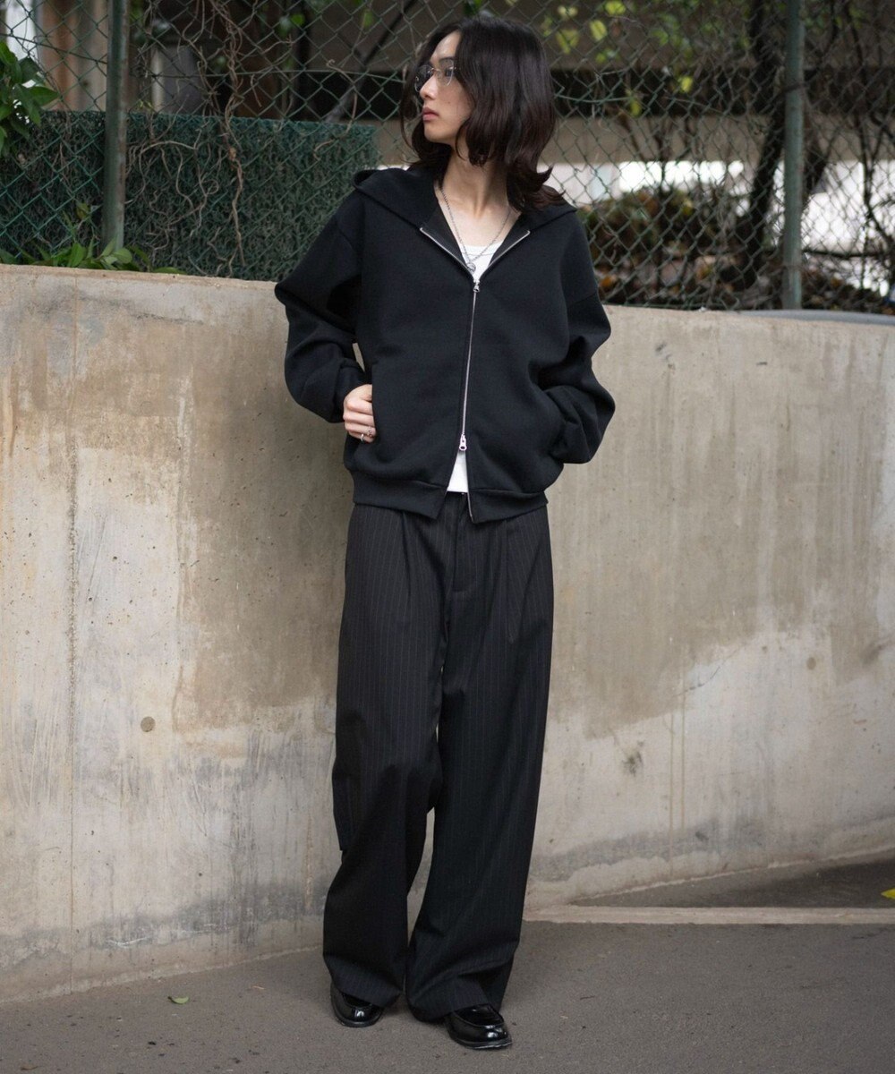 WEGO 【ユニセックス着用ITEM/SMLサイズ展開】ボンディングZIPパーカー 