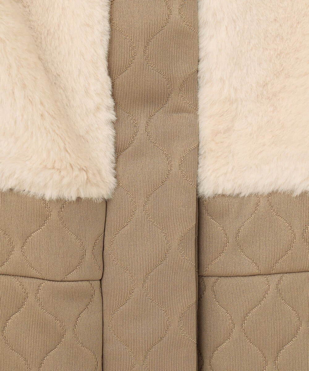 23区GOLF 【WOMEN】フェイクファー×キルト ワンピース 1枚で暖かい寒い日の防寒アイテムに◎ 