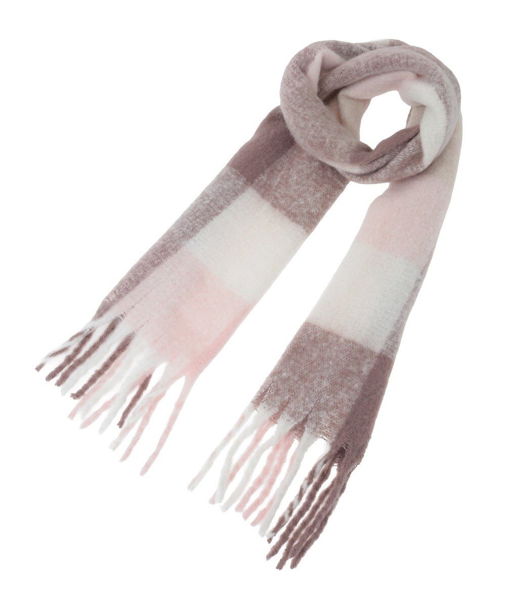 earth music&ecology ブロックチェックマフラー 