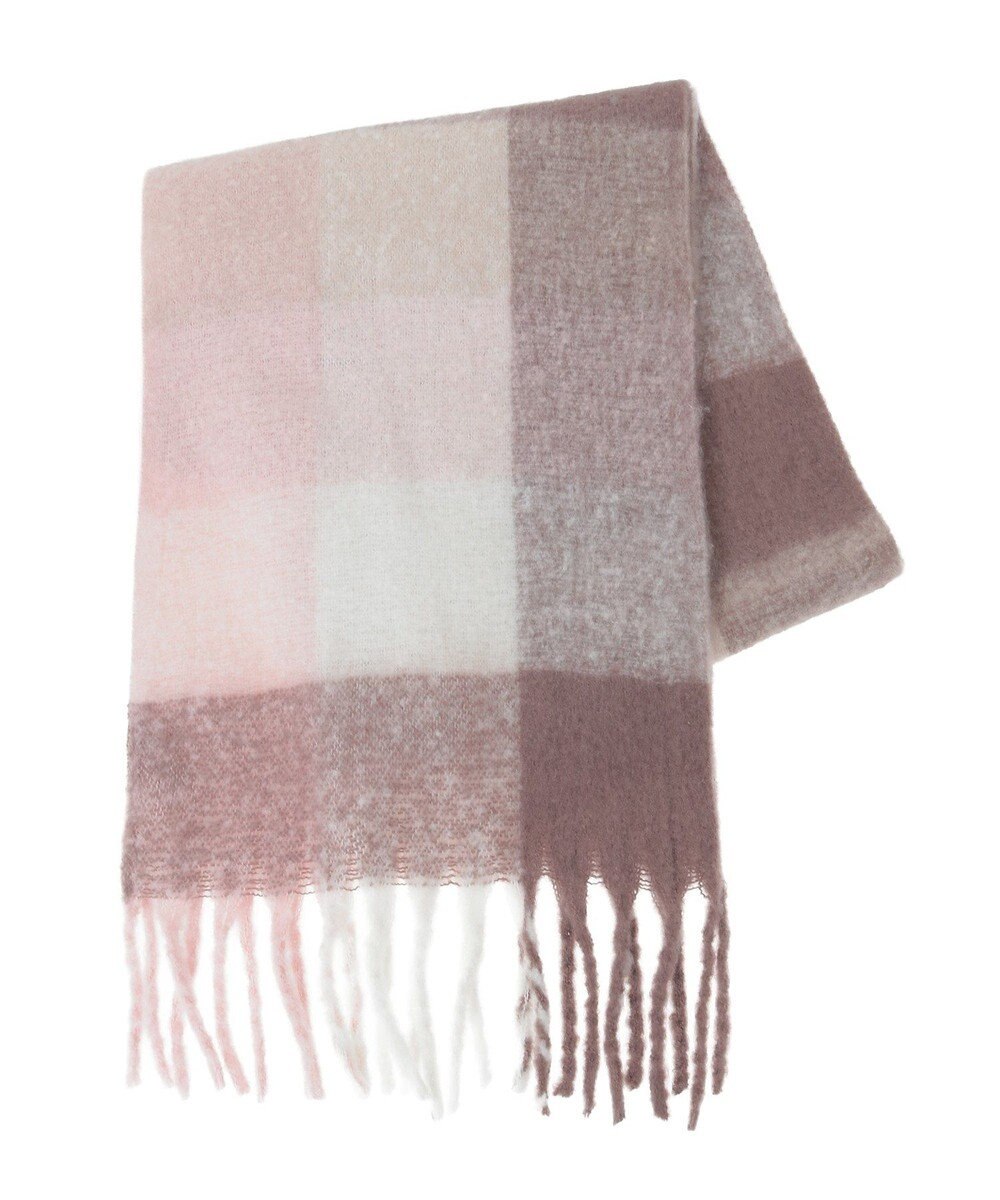 earth music&ecology ブロックチェックマフラー 