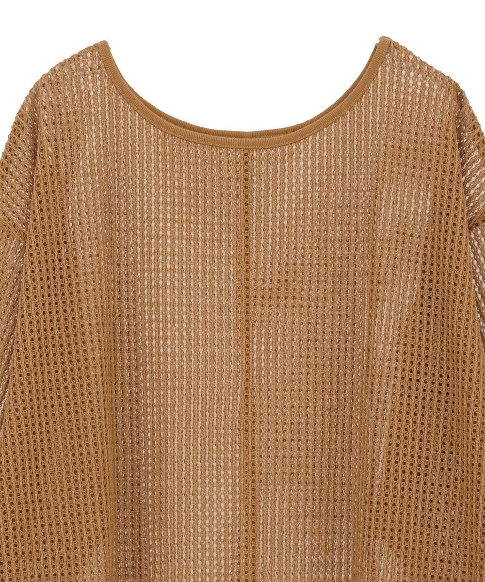 Green Parks メッシュ長袖ゆるカットプルオーバー 