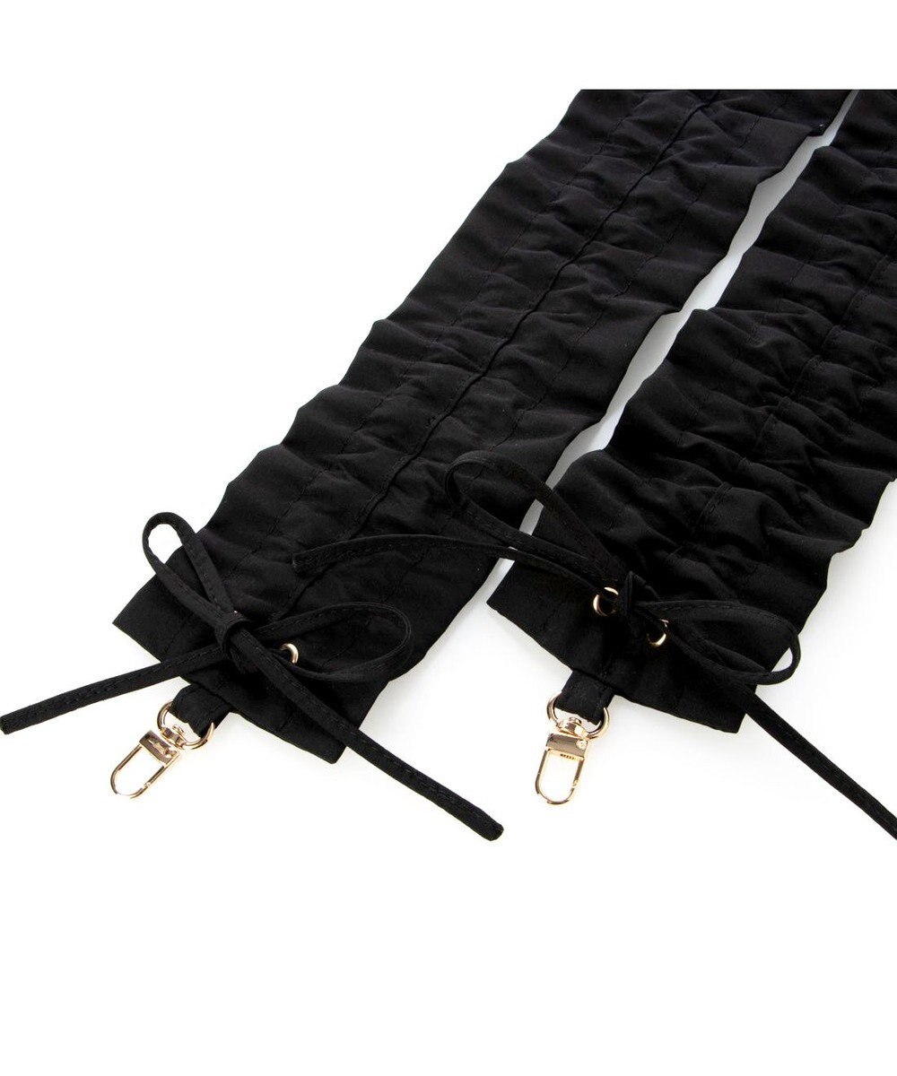 UNBILLION カシュカシュ cachecache / フリルショルダー付エコファー巾着バッグ 