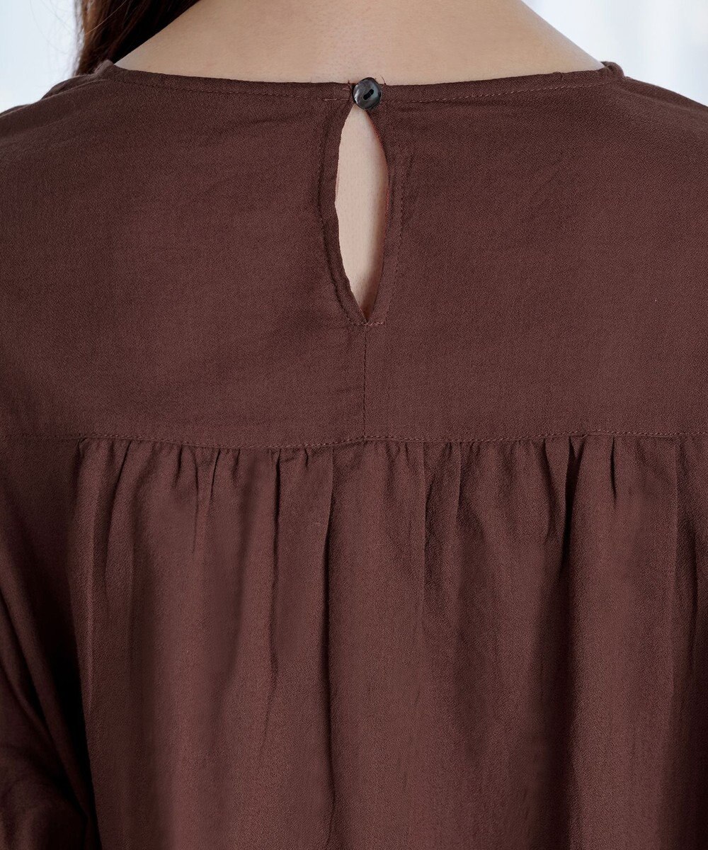 Tiaclasse 【洗える】コットンエンブロイダリーブラウス 