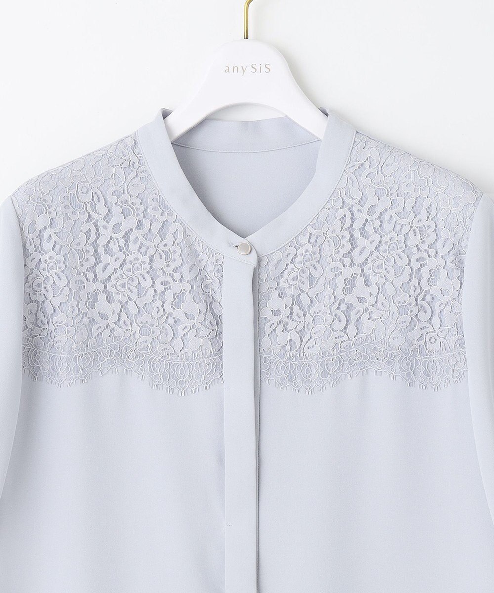ANY SIS 【洗える】ヨークレース ブラウス 