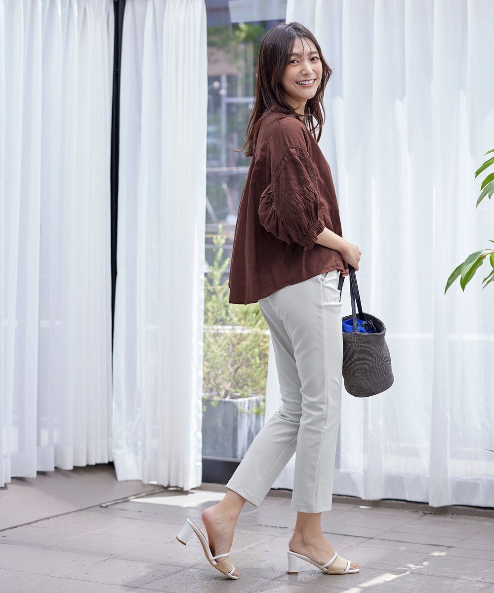 Tiaclasse 【洗える】コットンエンブロイダリーブラウス 