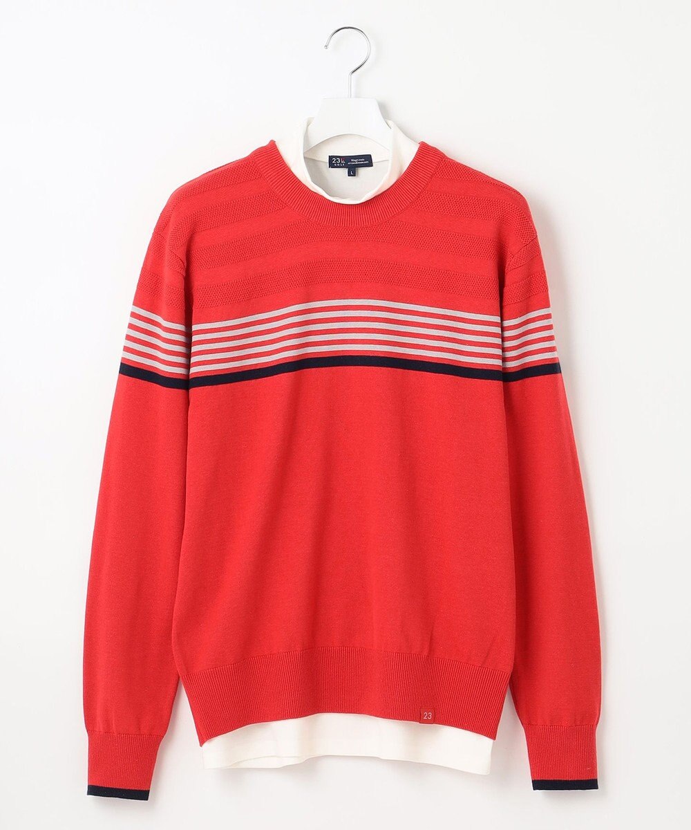 23区GOLF 嬉しいインナー付き【ニット＋吸湿発熱インナー】ニット ツインセット 