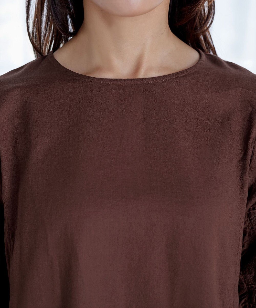 Tiaclasse 【洗える】コットンエンブロイダリーブラウス 