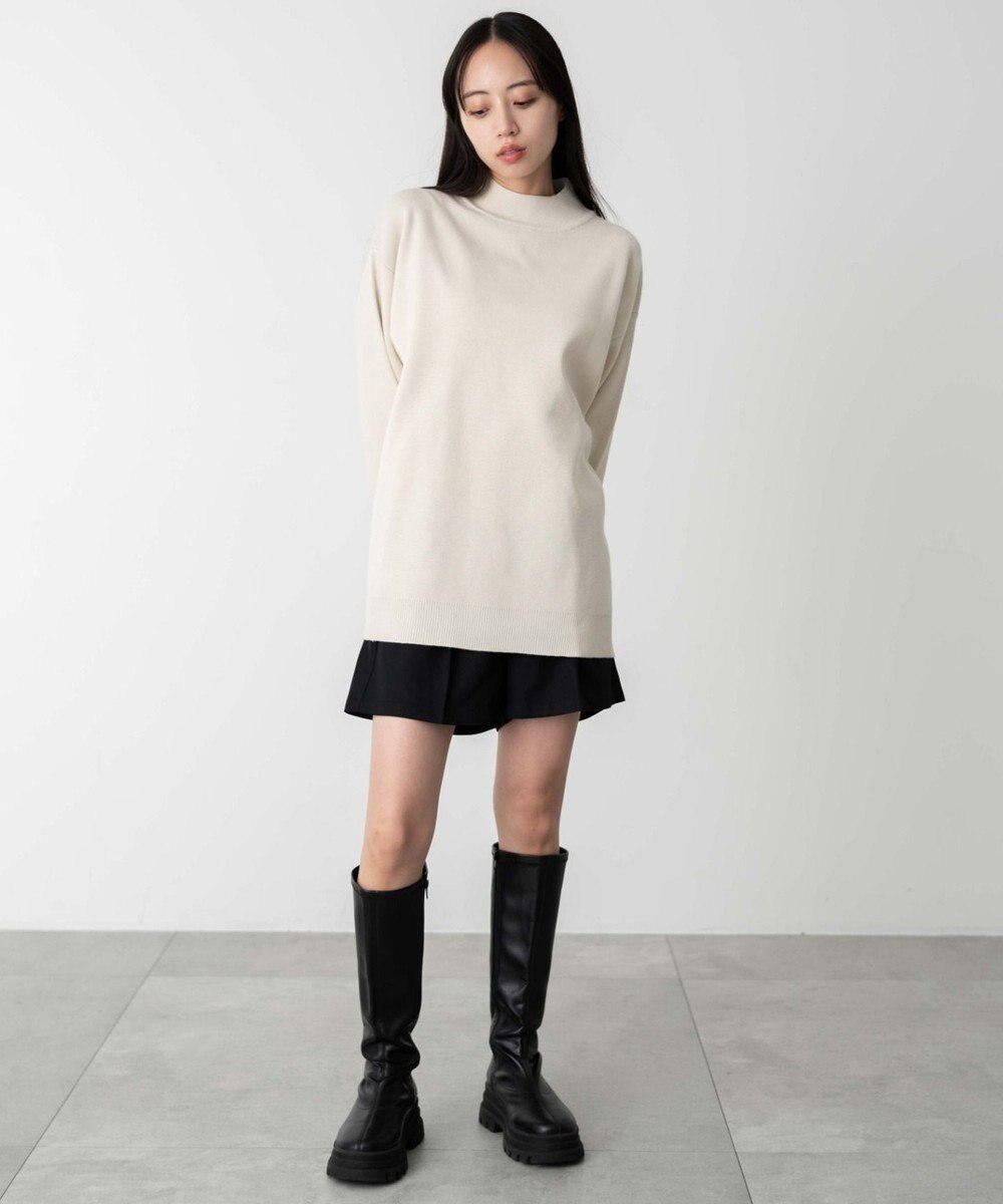 WEGO 【ユニセックス着用ITEM】ミラノリブモックネックプルオーバー 