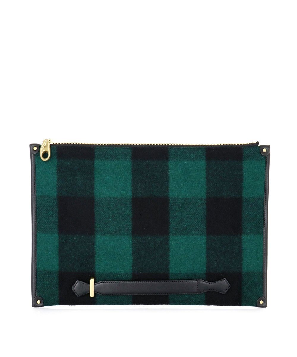 IBIZA プエブロ　ウール/牛革　クラッチバッグ 