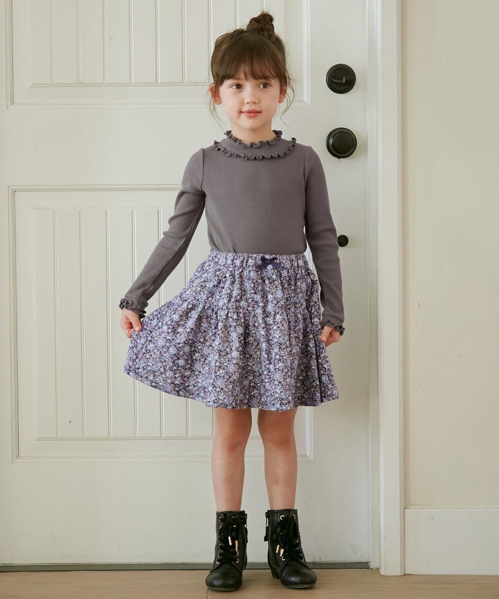 ANY KIDS テレコハイネック長袖Tシャツ 