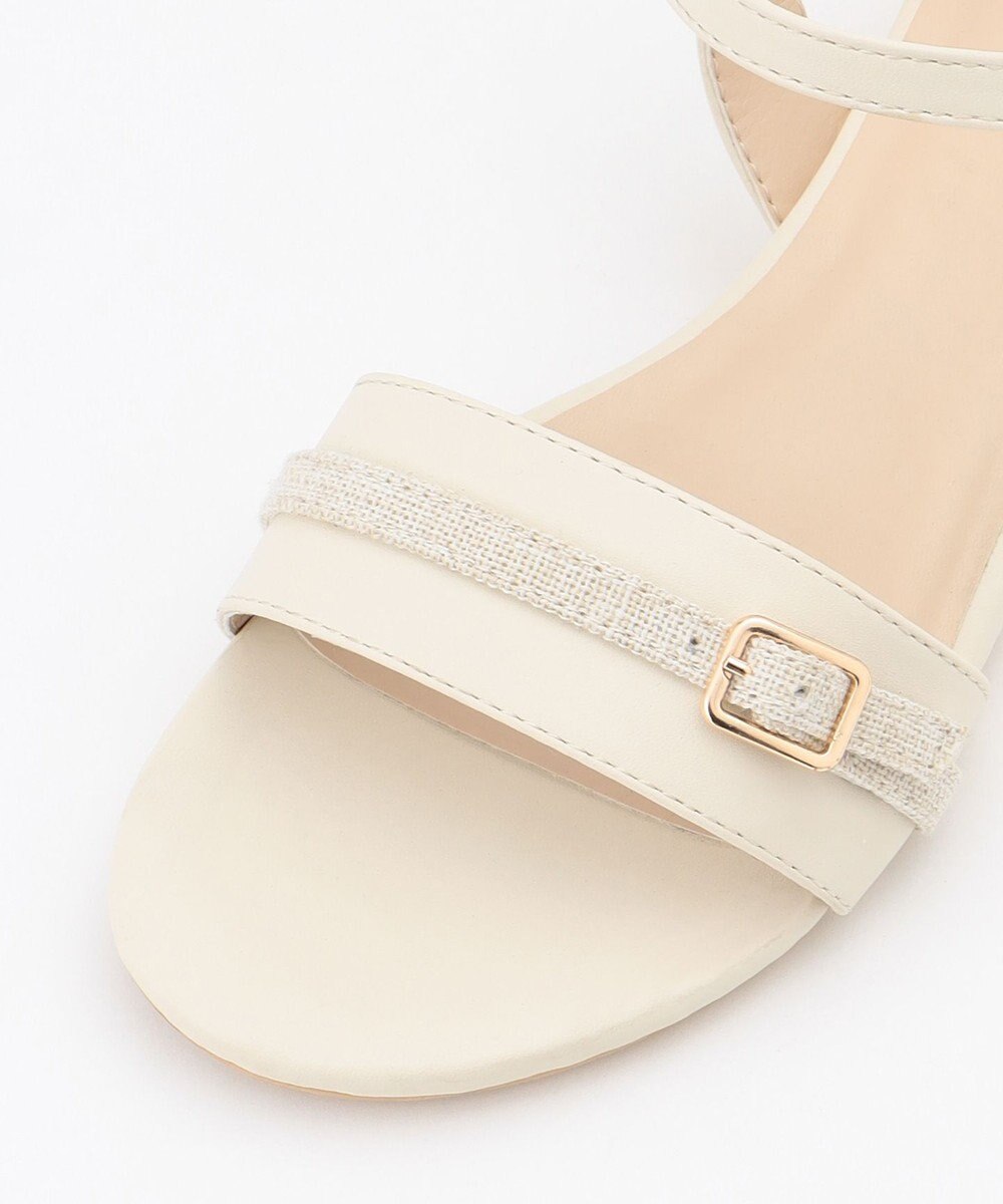 ANY SIS 【23.0~24.5cm】リネン調ベルトプチウエッジ サンダル 